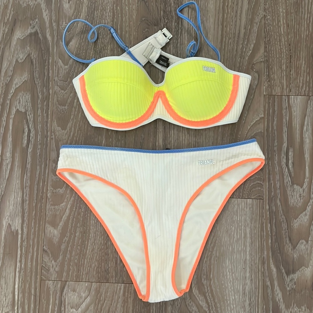 Triangl color Block Bikini - small top, medium bottom